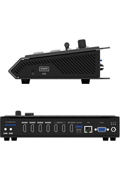 Avmatrix Shark H4 Video Mixer Switcher with 4xHDMI Input SD Card USB Recorder for Live Streaming