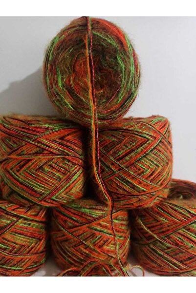 İPEK YÜN İPLİK DÜNYASI Angora Örgü İpi İtalyan Sarım (Turuncu,Yeşil,Siyah,Kır...