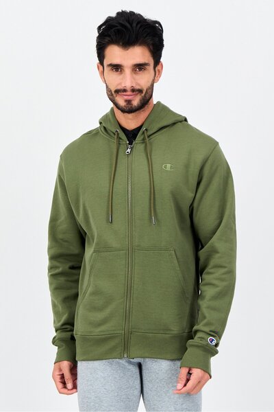 Champion Men Standard Fit Long Sleeves Outdoor Hoodie, Olive