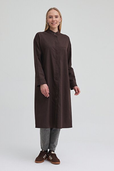 QANU Single Pocket Shirt Brown