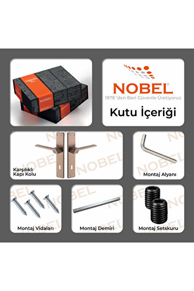 Nobel Güneş Kapı Kolu Naturel Bronz Aynalı ODA