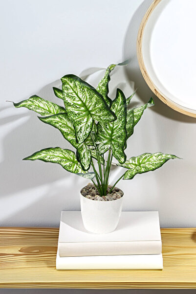 Yapay Çiçek Deposu Plantă Artificială 12 Frunze Alba Verde 47 cm Verde