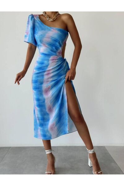 hillone Джессіка Одноплечове плаття з розрізом