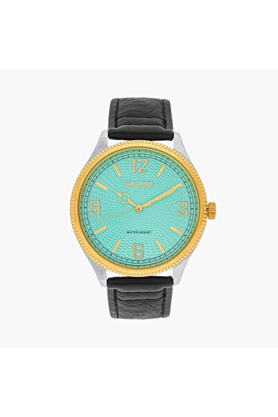 Omax Men's Black Analog Wrist Watch 00PR0055NB14