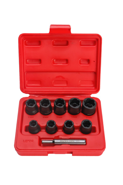 İzeltaş 10 Parça Twist Lokma Seti - Siyah Oksit Kaplı Profesyonel Hasarlı Som...