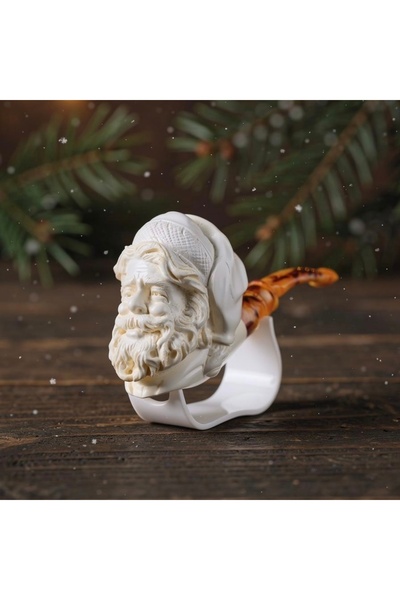 Altınışık Lületaşı El Oyma Lületaşı Pipo Noel Baba Figürlü | Akrilik Ağızlık ...