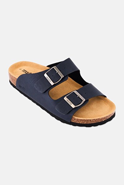 MUDD صندل رجالي سهل الارتداء من الفلين، أزرق داكن