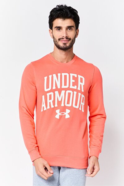 Under Armour Men Loose Fit Long Sleeve Outdoor Sweatshirt, Orange