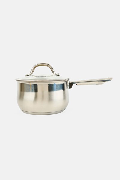 Alpine Cuisine Stainless Steel Sauce Pan With Glass Lid, Silver