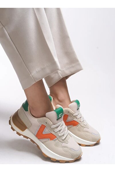 rekorsport Cream Nb Lace-Up Women's Sneaker