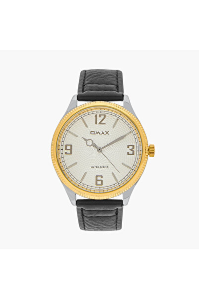 Omax ساعة يد رجالية سوداء تناظرية 00PR0055NB08