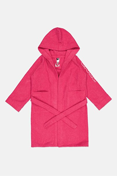 ARENA أردية حمام بحزام منقوش للبنات الصغار، وردي