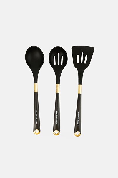 Hamilton Beach 3 Piece Nylon Kitchen Utensils Set, Black