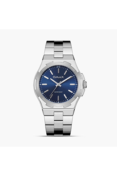 Omax Men's 40MM Silver Analog Metal Strap Watch | SQ-AS001PJ3I