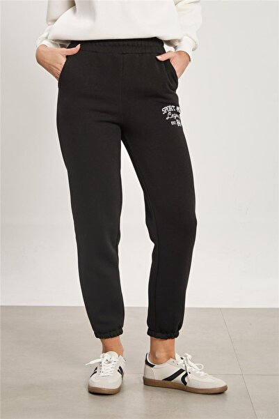 OIL PARK Women's Elasticated Leg Silim Fit Sport Mode Printed Thick Winter Sw...