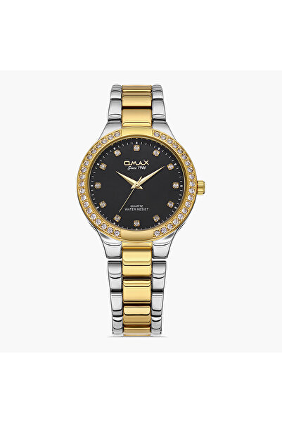Omax Women Silver & Gold Strap Analog Watch - 00JDP034N002