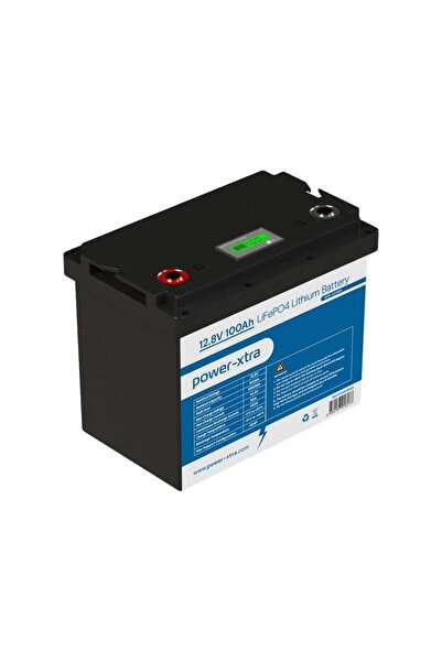 POWER-XTRA 12.8V 100Ah LiFePO4 Lityum Akü - Ekranlı