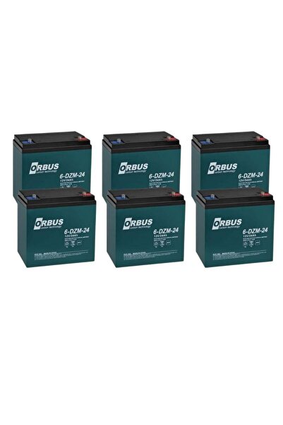 POWER-XTRA 6-DZM-24 12V 24 Ah Elektrikli Bisiklet Aküsü 6 lı Paket