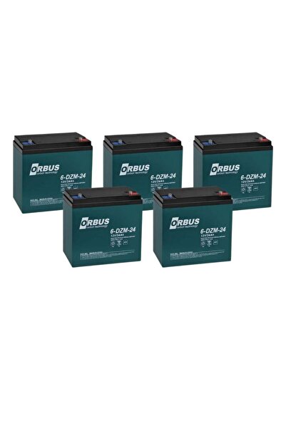 POWER-XTRA 6-DZM-24 12V 24 Ah Elektrikli Bisiklet Aküsü 5 Li Paket