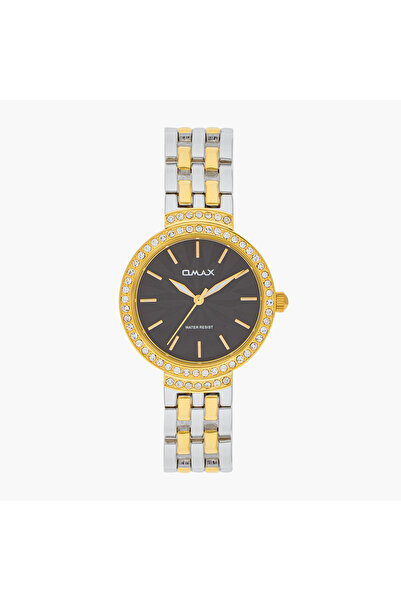 Omax Women's Gold and Silver Analog Wrist Watch 00JED254N002