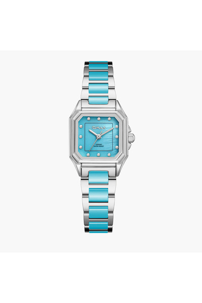Omax ساعة نسائية بوصلات سيراميك