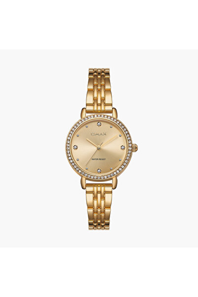 Omax Women's 31MM Gold Analog Metal Strap Watch | UT-CS002G11S