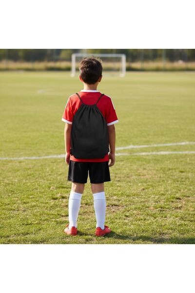 Blue Burry Black Drawstring Backpack – Lightweight Sports, Gym, School & Dail...