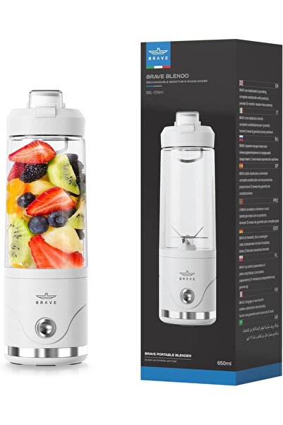 Brave Blendo Portable Blender 650ml | 20000 RPM Powerful 6-Blade Ice Crusher ...