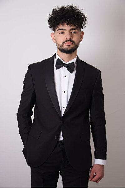 SOLİMAN Rahat Kesim Şal Yaka Smokin & Damatlık