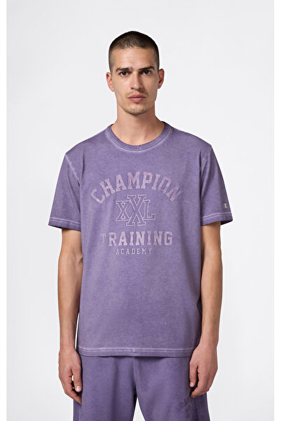 Champion Athletics Short-Sleeve Tee Mor Erkek Tişört - 221374-VS099