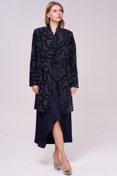 Journey O Yaka-Agraflı Uzun Ceket