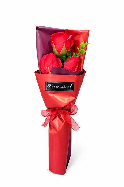 OEM Bouquet of 3 decorative soap roses, 30 cm