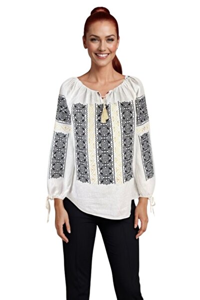 rody's forever Women's blouse DF white/orange , size 2XL