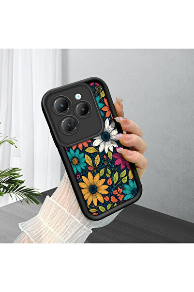 Hontinga حافظة هاتف من السيليكون الناعم الرقيق بنمط أسود متوافق مع هاتف Infin...