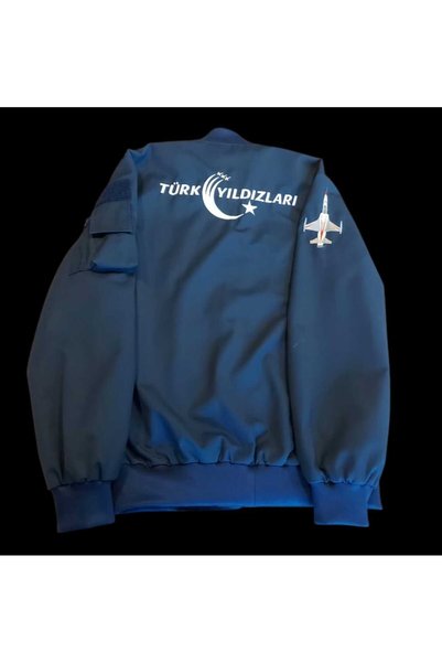 kho military design سترة الطيران الأصلية من Turkish Stars باللون الأزرق الداكن (مقاس 48-4/M) منتج جديد