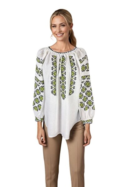 rody's forever Women's blouse DF white/orange , size L