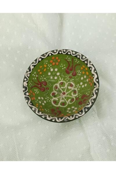 Hd Marketim Çini Yeşil 8 Cm Çerezlik Kase Sosluk Sunumluk Kahvaltılık 1 Adet