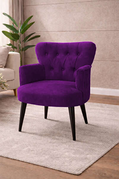 WATERYBROOK Modern Babyface Kumaş Berjer Koltuk – Ahşap Siyah Ayaklı | MOR
