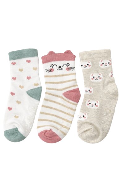 JUST SOCKS 3-Piece Baby Cotton Socks (with Sim Detail)