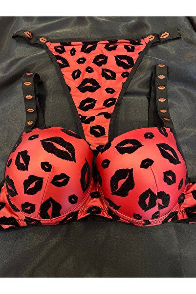 Dantelya Homewears DERİ ÖPÜCÜKLÜ SÜTYEN TAKIMI