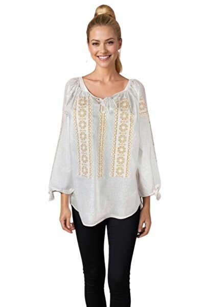 rody's forever Women's blouse DF white/orange , size L