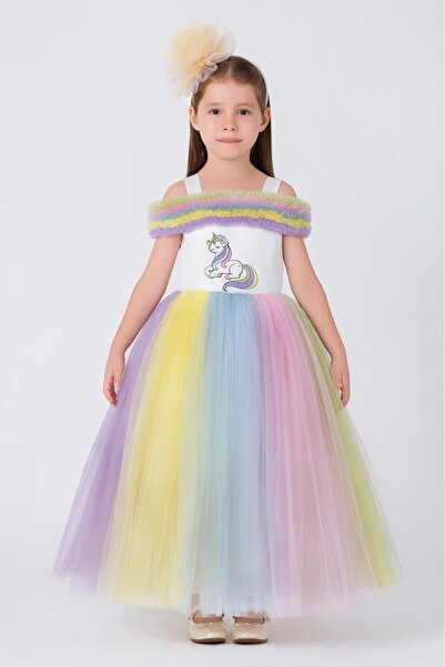 Via Bambino Lovely Girls Dress White 35045