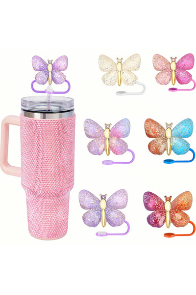 Dilekita غطاء بلاستيكي متوافق مع الترمس مصنوع من الراتنج اللامع المتدرج على ش...