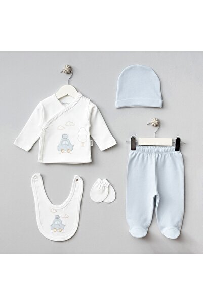 Bebitof Suitcase Car Patterned 5 Piece Bodysuit Set 20109