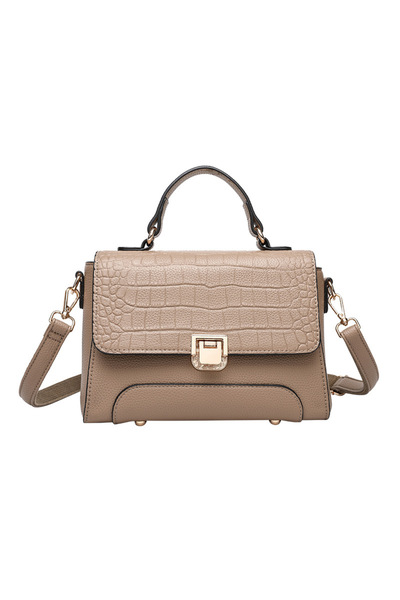 bagsister Japan Crocodile Embossed PU Leather Shoulder Crossbody Bag for Wome...