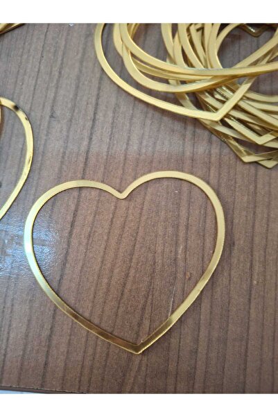 AYLAZERKESİM HEDİYELİK EŞYA 30 ADET KALP ÇERÇEVE GOLD 8 CM