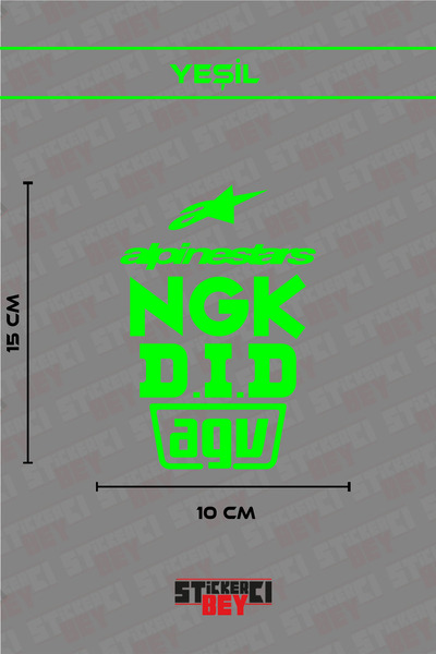 STİCKERCI BEY Alpine Strars Written Motorcycle Laptop Helmet Car Sticker Deca...