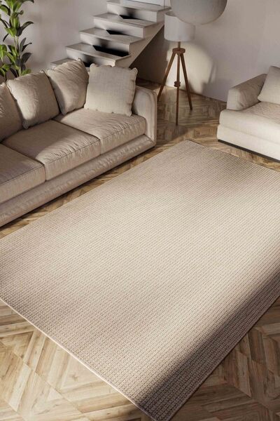 Lorente Home Liora Bej Hasır Dokuma Jüt Kaymaz Taban Sisal Kilim Yıkanabilir ...