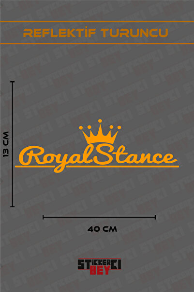 STİCKERCI BEY ملصق دراجة نارية وكمبيوتر محمول وسيارة بتصميم ROYAL STANCE (قطع...