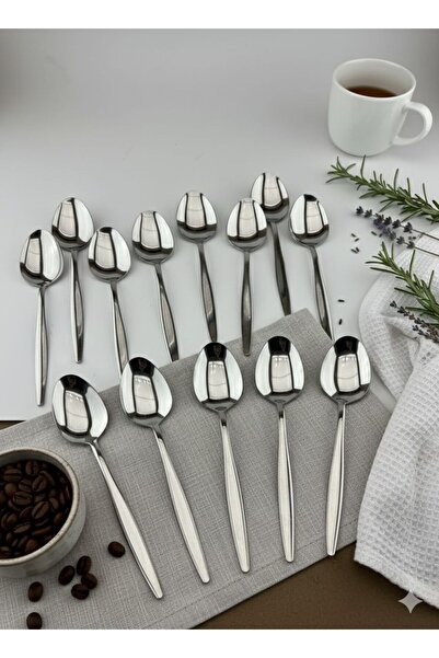 aktaş home 12-Piece Natural Pointed Tablespoon Set